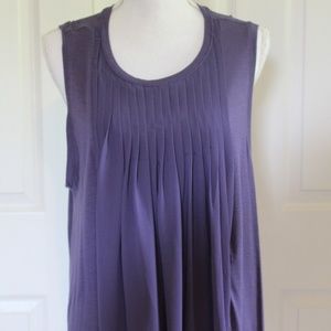 Purple Pleated Top